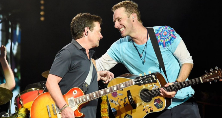 Michael J. Fox Joins Coldplay on Stage