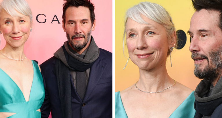 Keanu Reeves’ girlfriend, 54, faces mixed reactions after posing in teal cut-out dress on red carpet