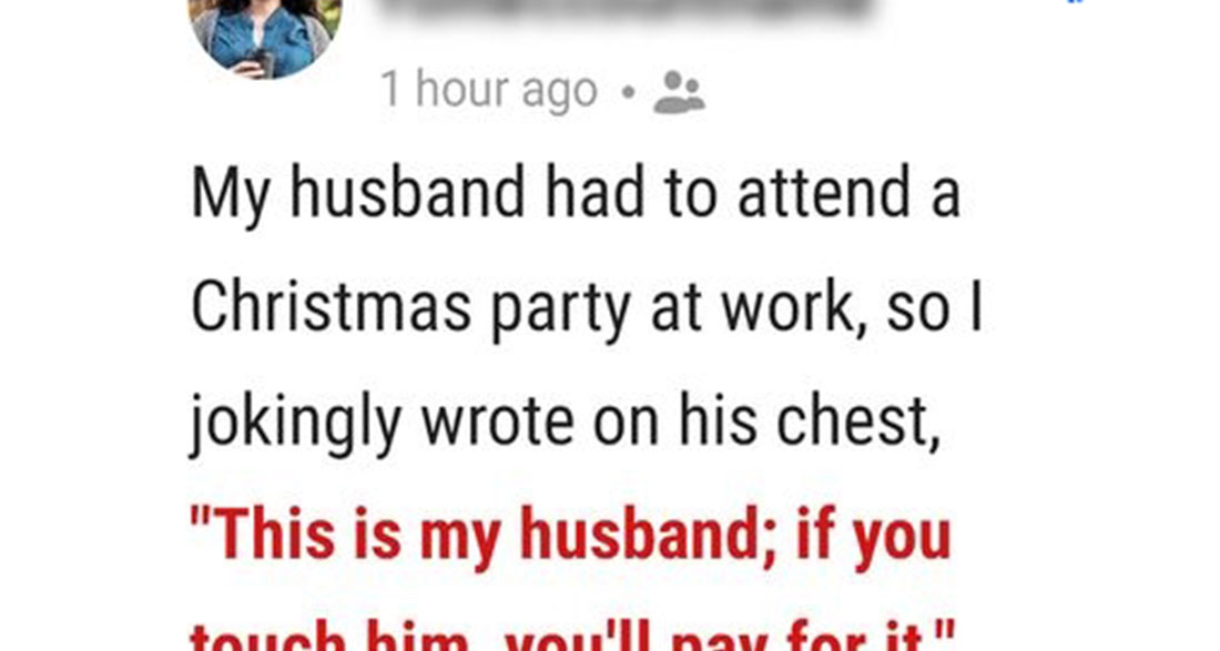 I Jokingly Wrote a Message on My Husband’s Chest before His Work Christmas Party & Unexpectedly Got an Answer