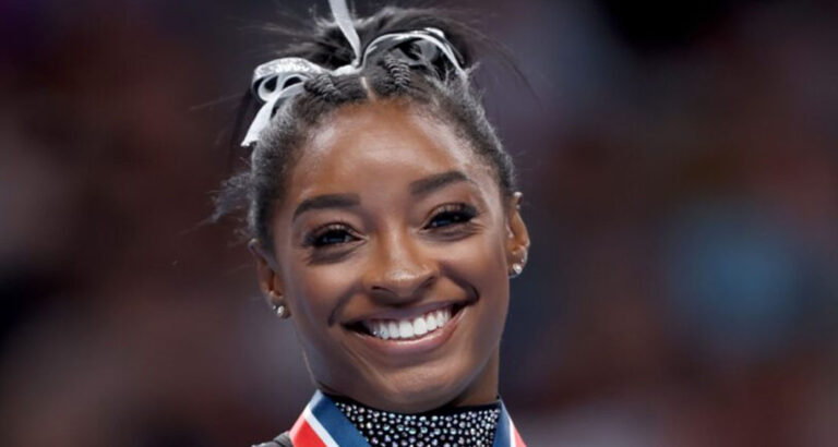 Simone Biles loses out on gold after shock balance beam fall