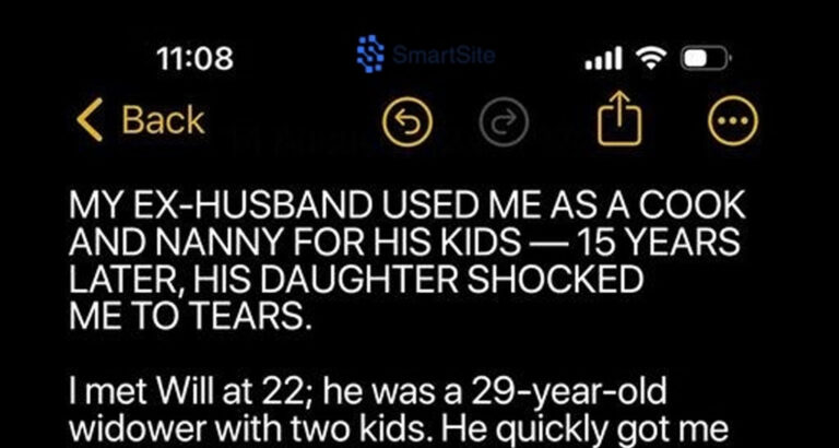 I Left My Husband after He Used Me as a Cook and Nanny for His Kids – 15 Years Later, His Daughter Brought Me to Tears