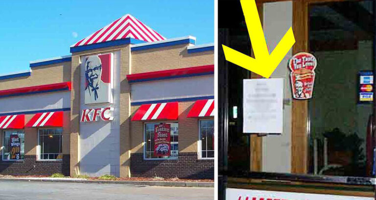 Customers rage over sign on KFC door