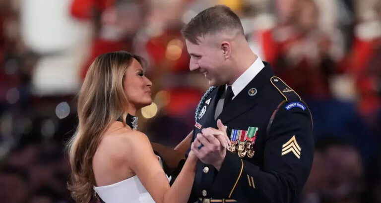 Soldier who shared a dance with Melania Trump discloses what she softly whispered to him