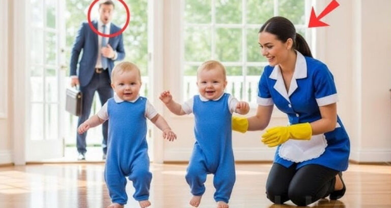 Billionaire’s Twins Couldn’t Walk and Speak-Then Black maid Did Something That Left Him Speechless