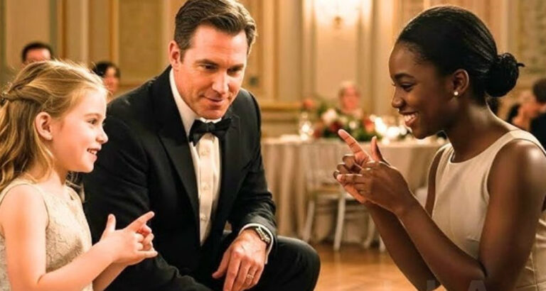 She Saw Everyone Ignore the Billionaire’s Deaf Daughter,Until She Spoke to Her Through Sign Language….