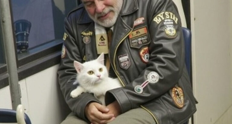 The biker sitting across from me on the subway was crying.