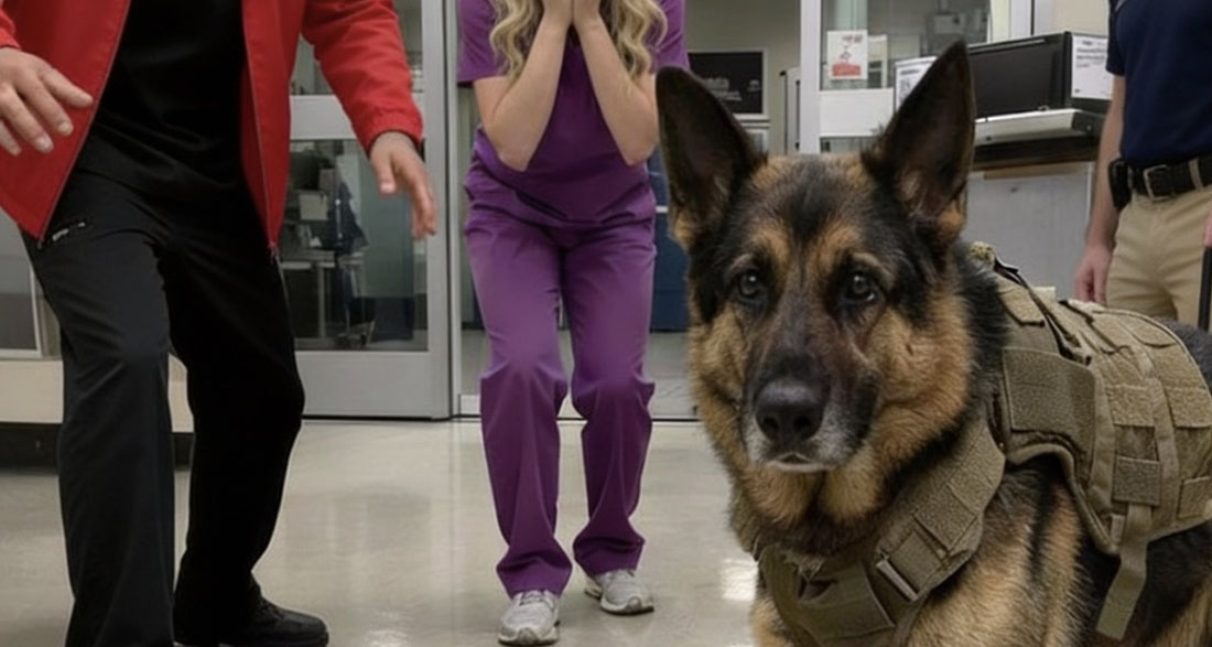 “Sir, You Can’t Bring Animals in Here!” — The ER Fell Silent As a Bloodied Military Dog Walked In Carrying a Dying Child, What We Found on Her Wrist Changed Everything