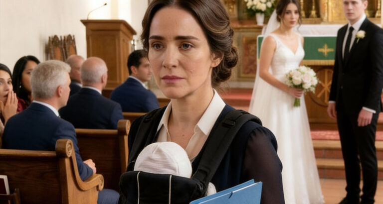 Six weeks after my husband abandoned me and our newborn in the middle of a snowstorm, I walked into his wedding holding the one thing he never thought he would have.