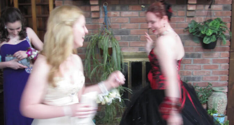 My Daughter Made Her Prom Dress Out of Her Late Father’s Uniform – When Her Mean Classmate Poured Punch on It, the Girl’s Mother Grabbed the Mic and Said Something That Froze the Whole Gym